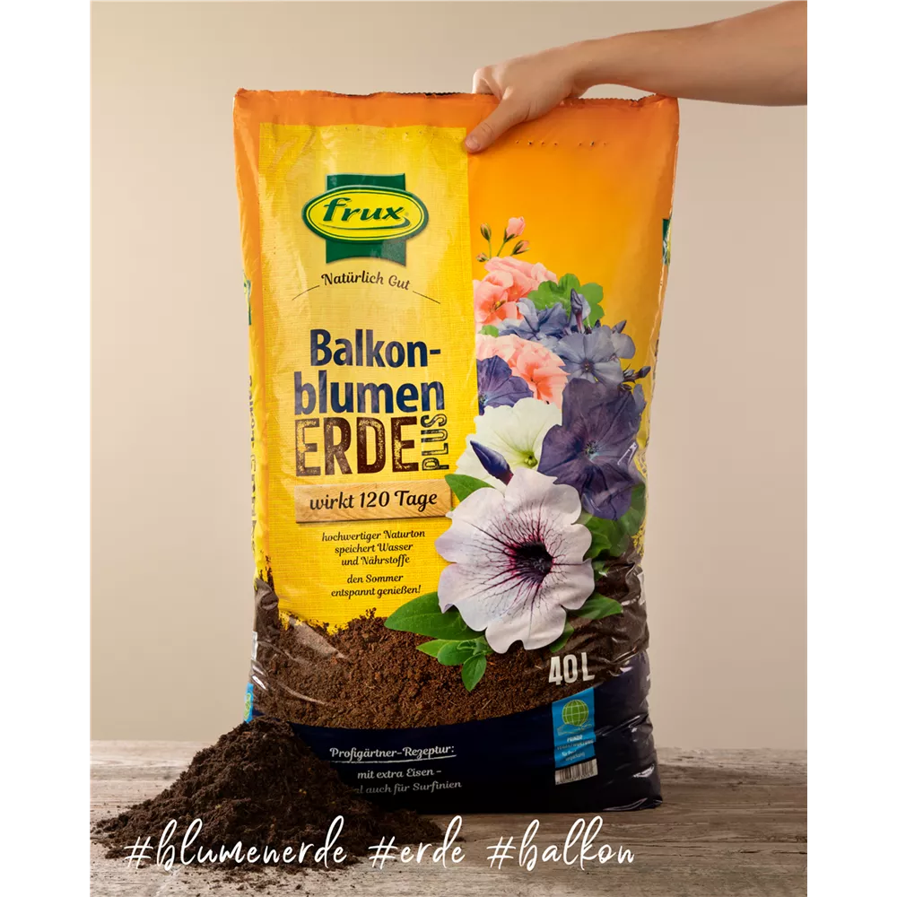 Frux Balkonblumenerde Plus – mit Depotdünger Frux Balkonblumenerde Plus – mit Depotdünger