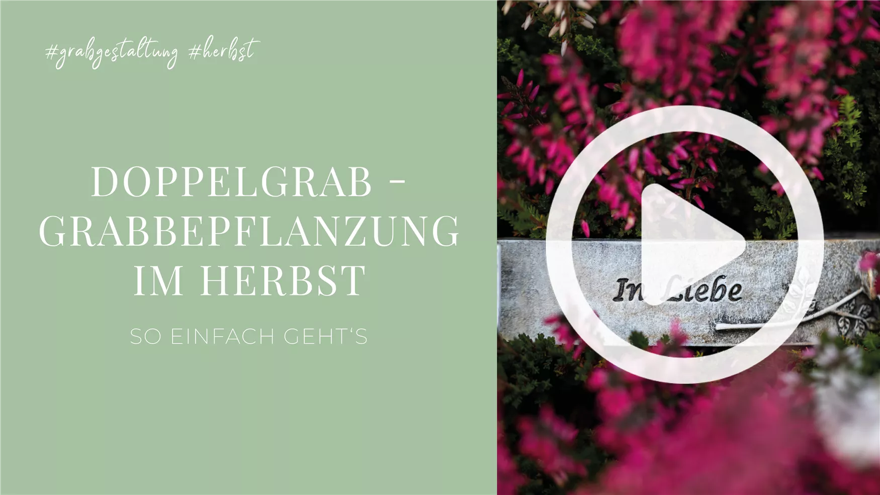 Doppelgrab - Grabbepflanzung im Herbst