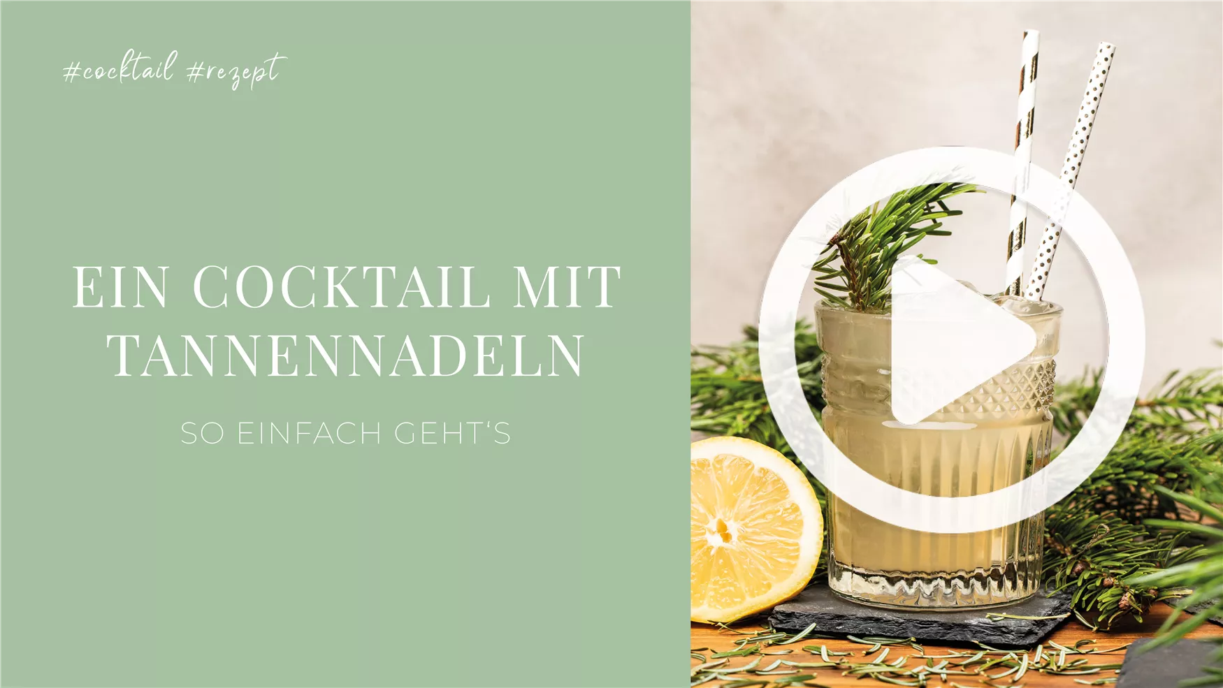 Ein Cocktail mit Tannennadeln