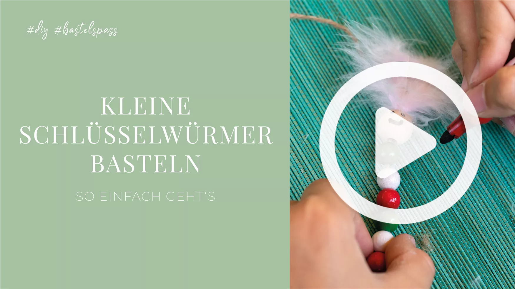 Kleine Schlüsselanhängerwürmchen basteln