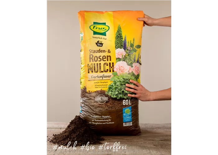 Frux Bio Stauden- & Rosenmulch – Gartenfaser -torffrei-